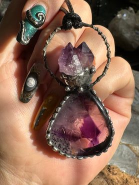 Rare Trapiche Amethyst Pendant