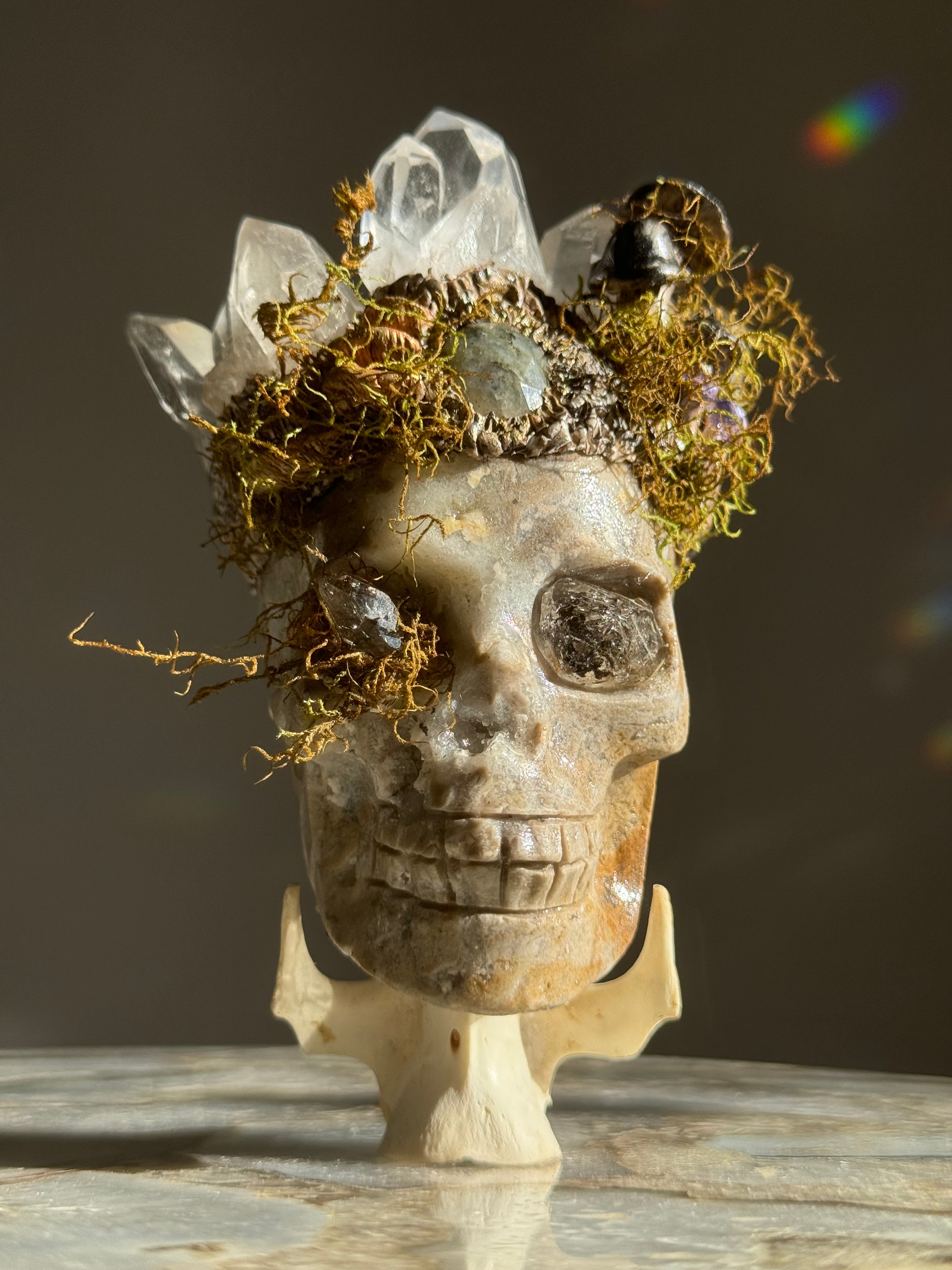 King of the Forest | Hand sculpted Sphalerite Skull