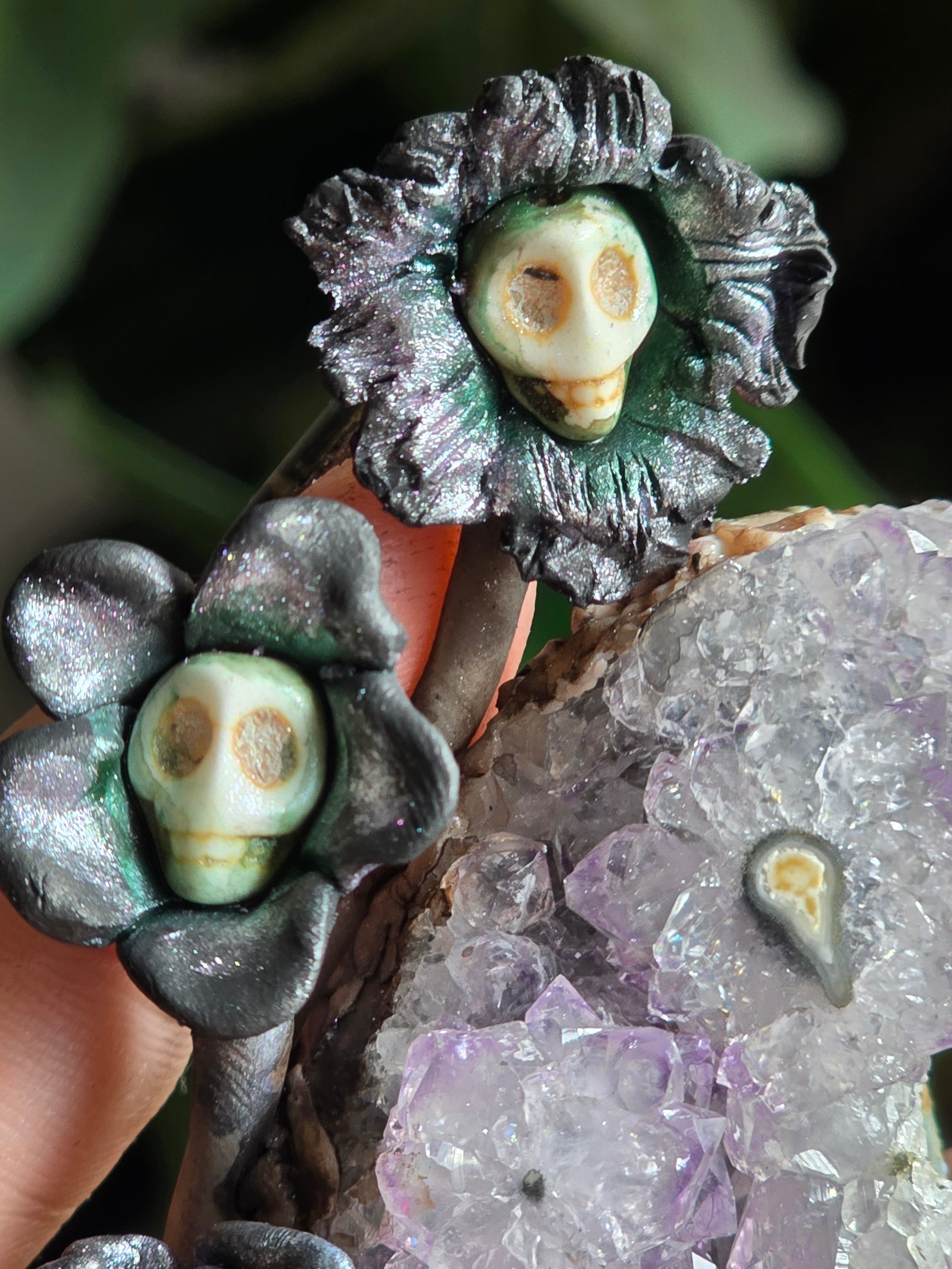 Rainbow Flower Amethyst Oddity