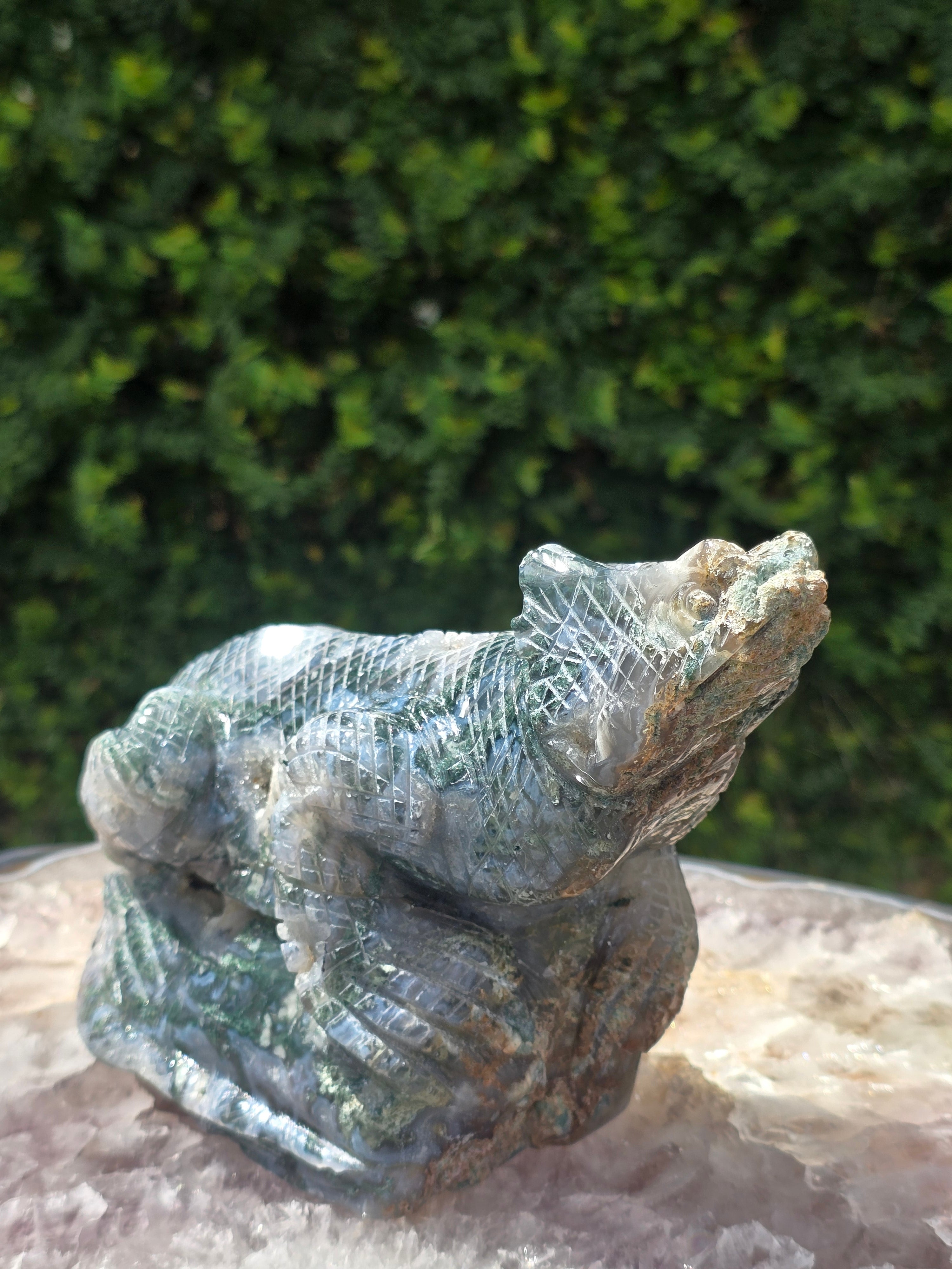 Moss Agate Lizard #10