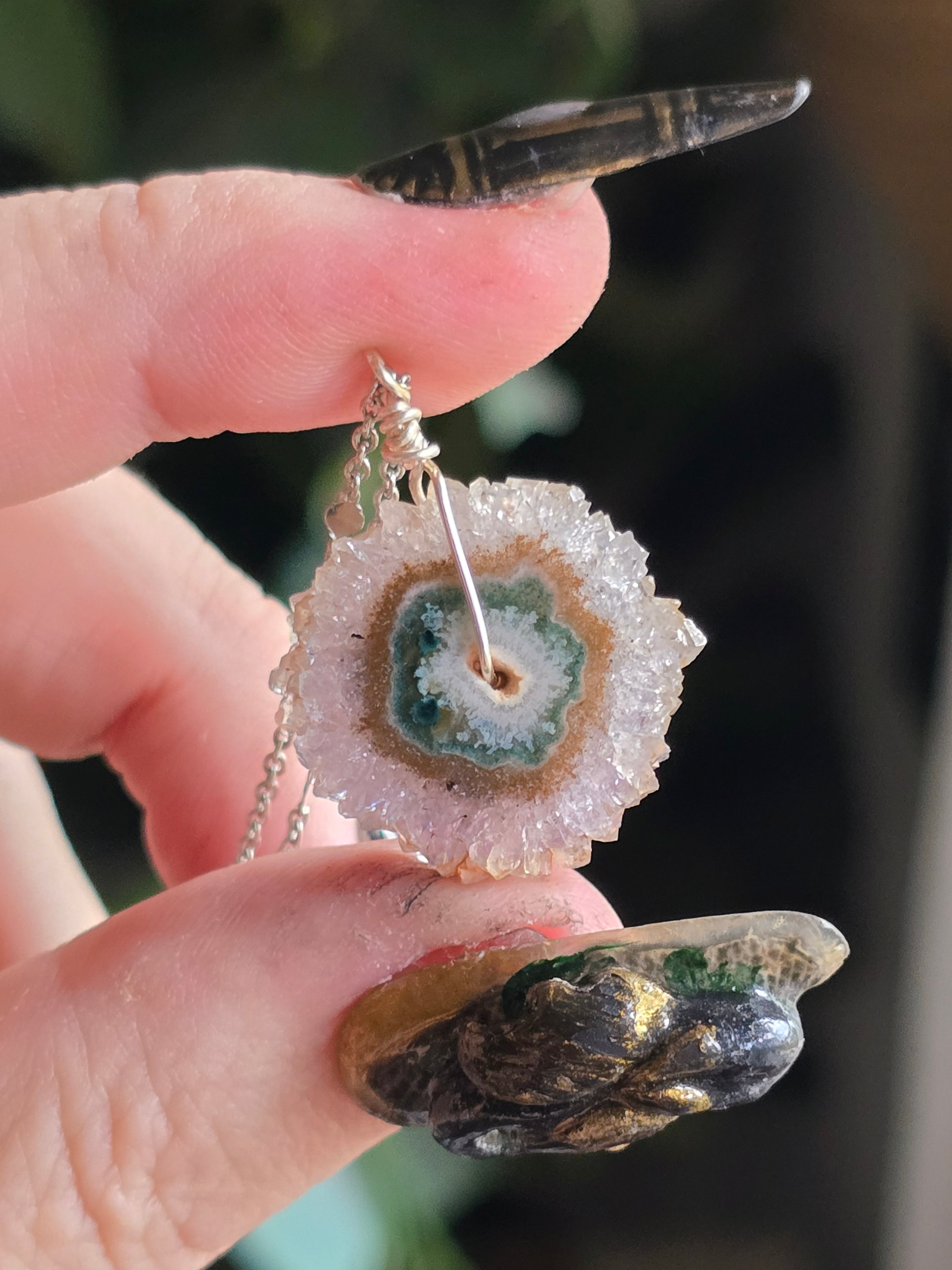 Amethyst Stalactite Silver Necklace