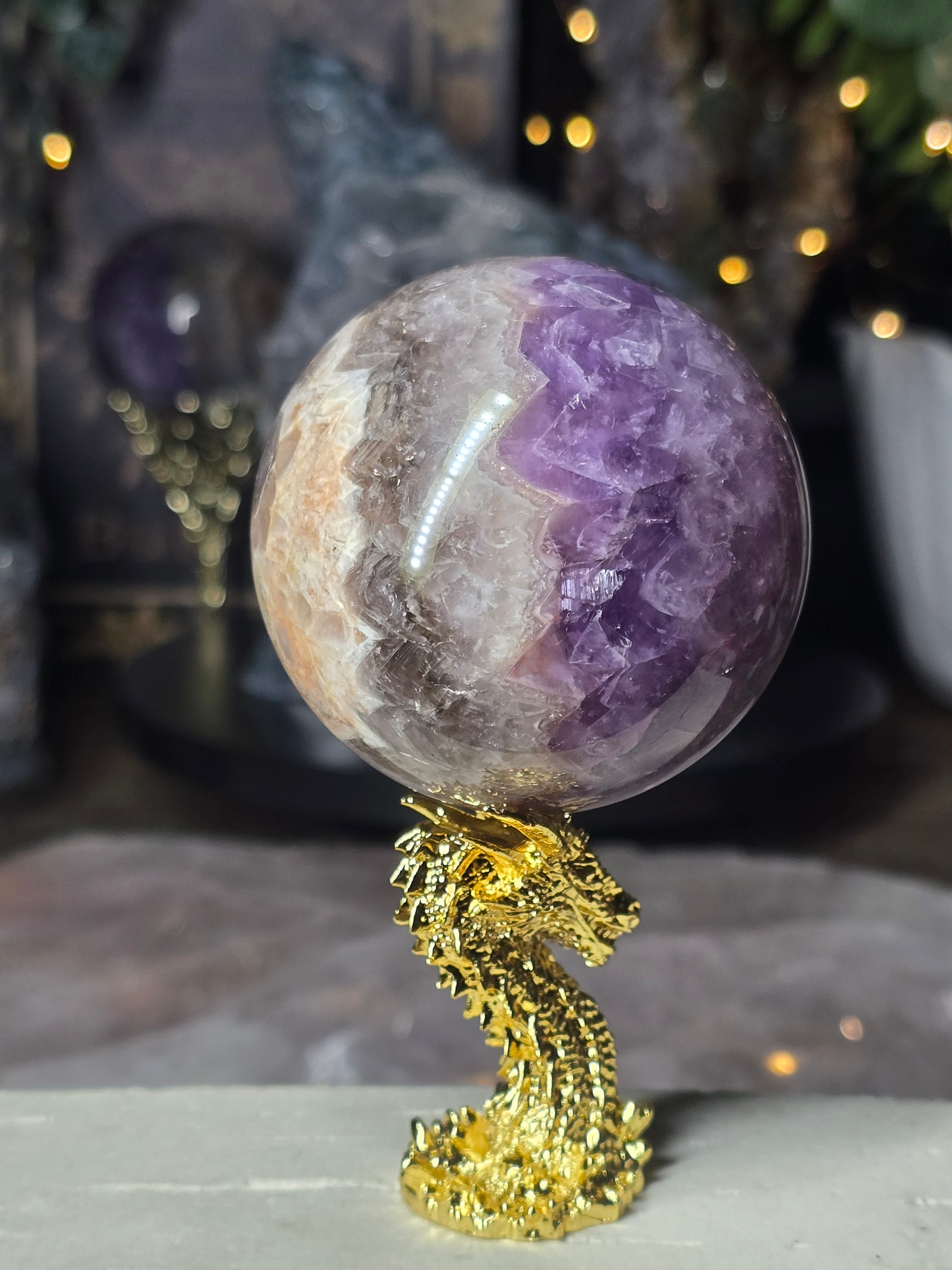 Amethyst & Mexican Agate Sphere #7