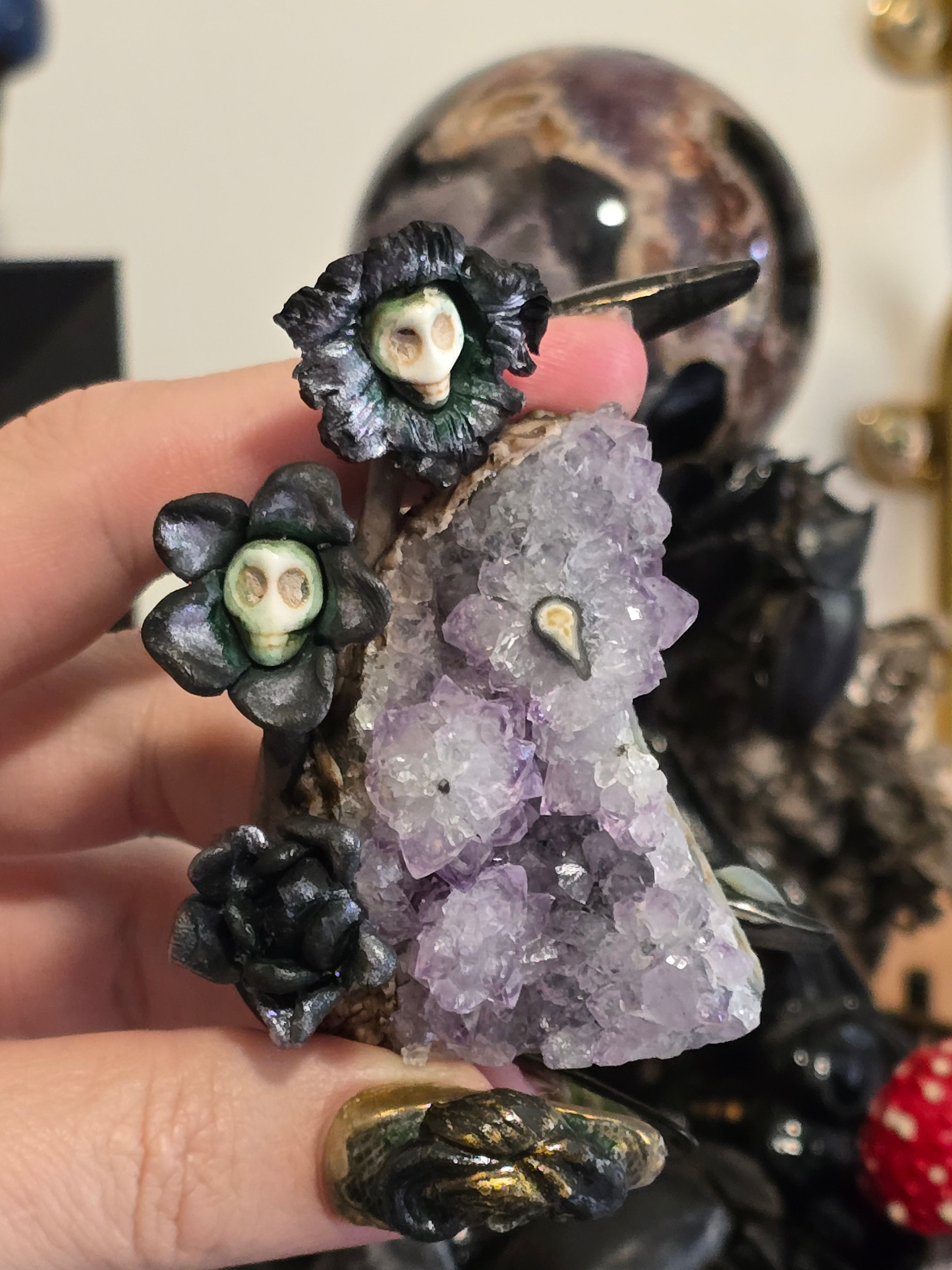 Rainbow Flower Amethyst Oddity