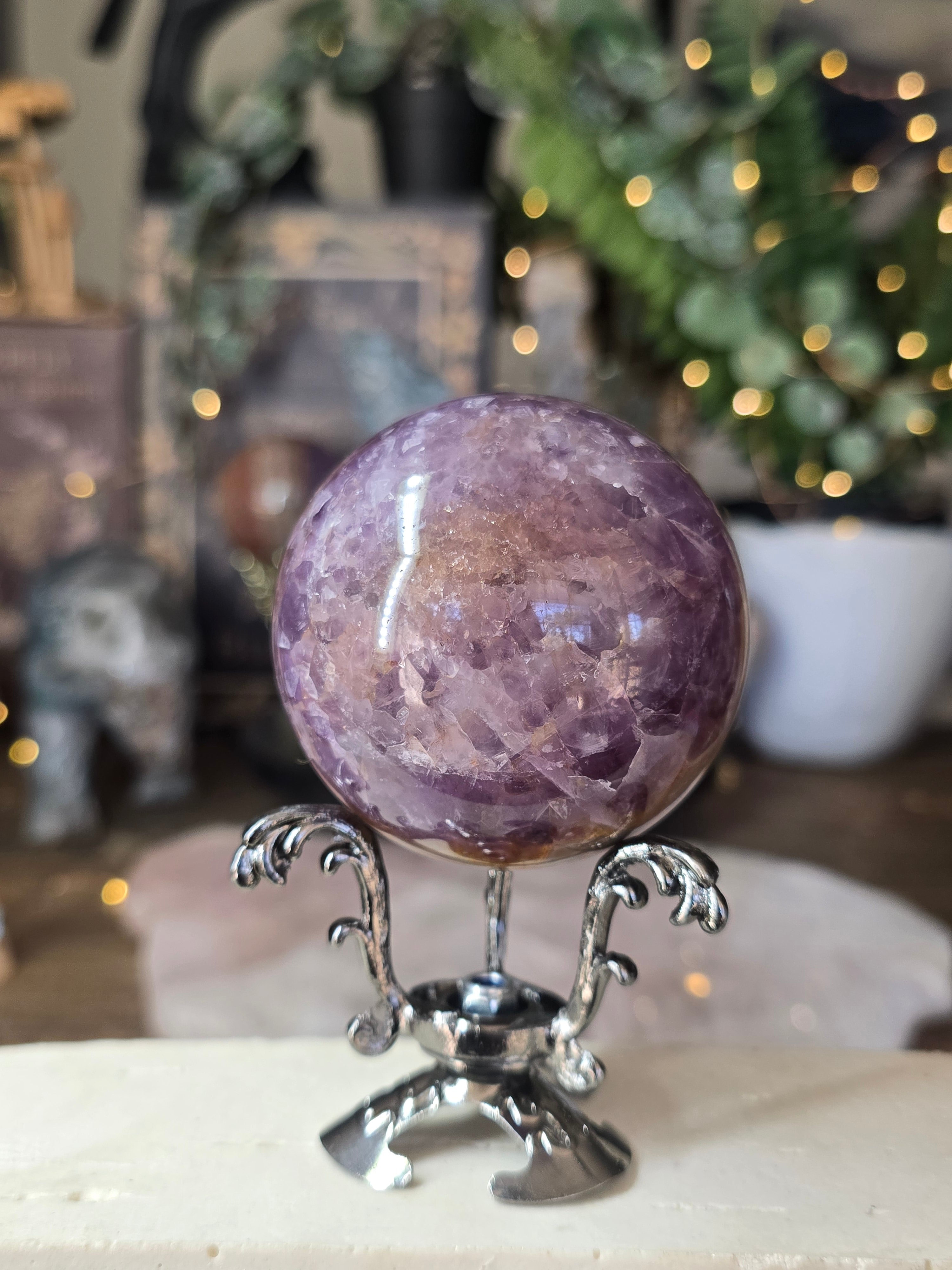 Amethyst & Mexican Agate Sphere #2