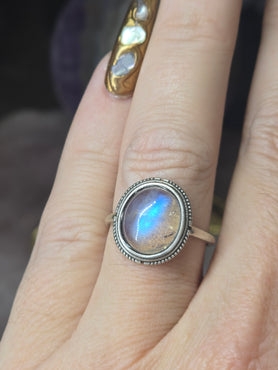 Labradorite Adustable Ring | Sterling Silver