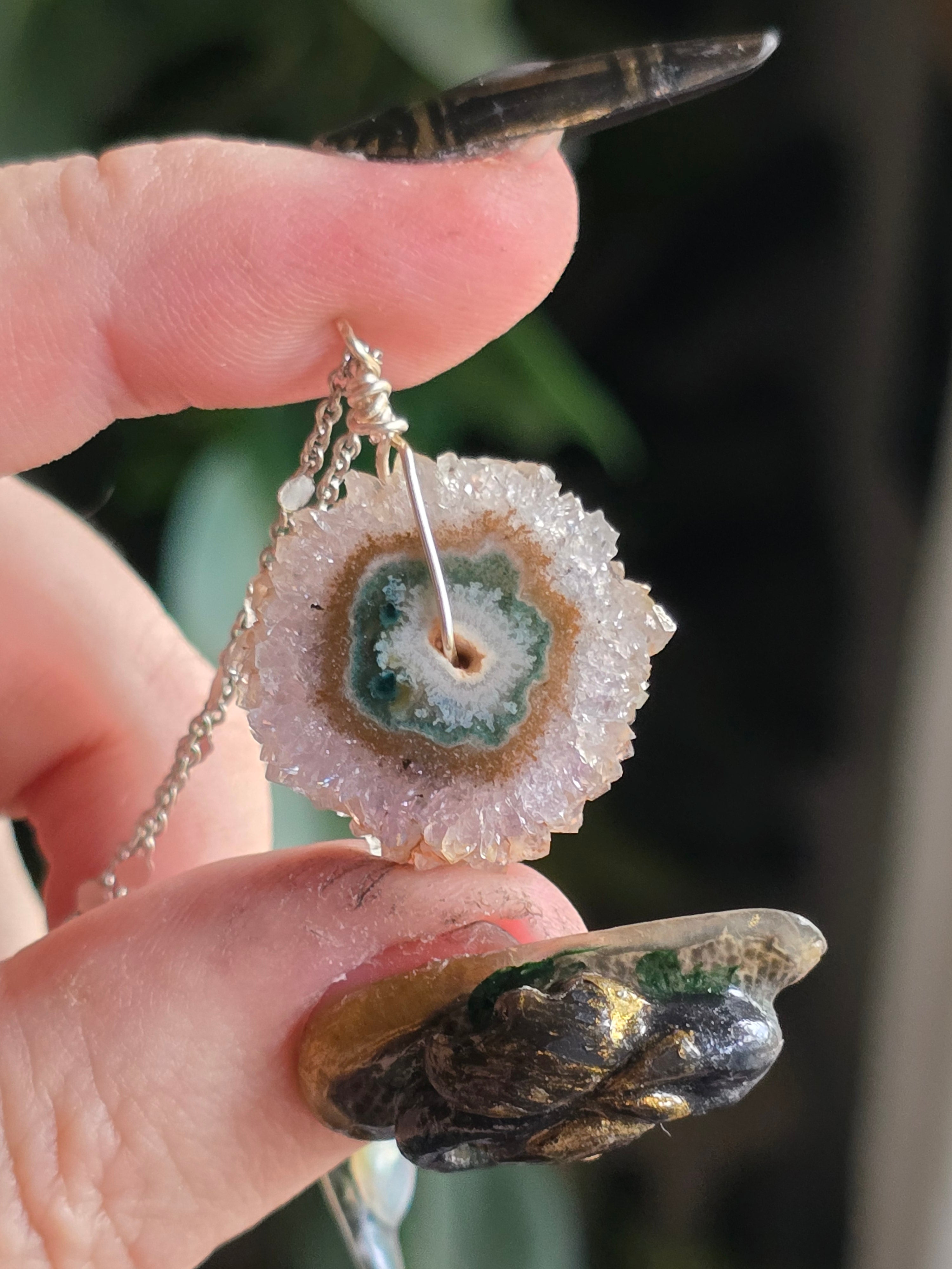 Amethyst Stalactite Silver Necklace