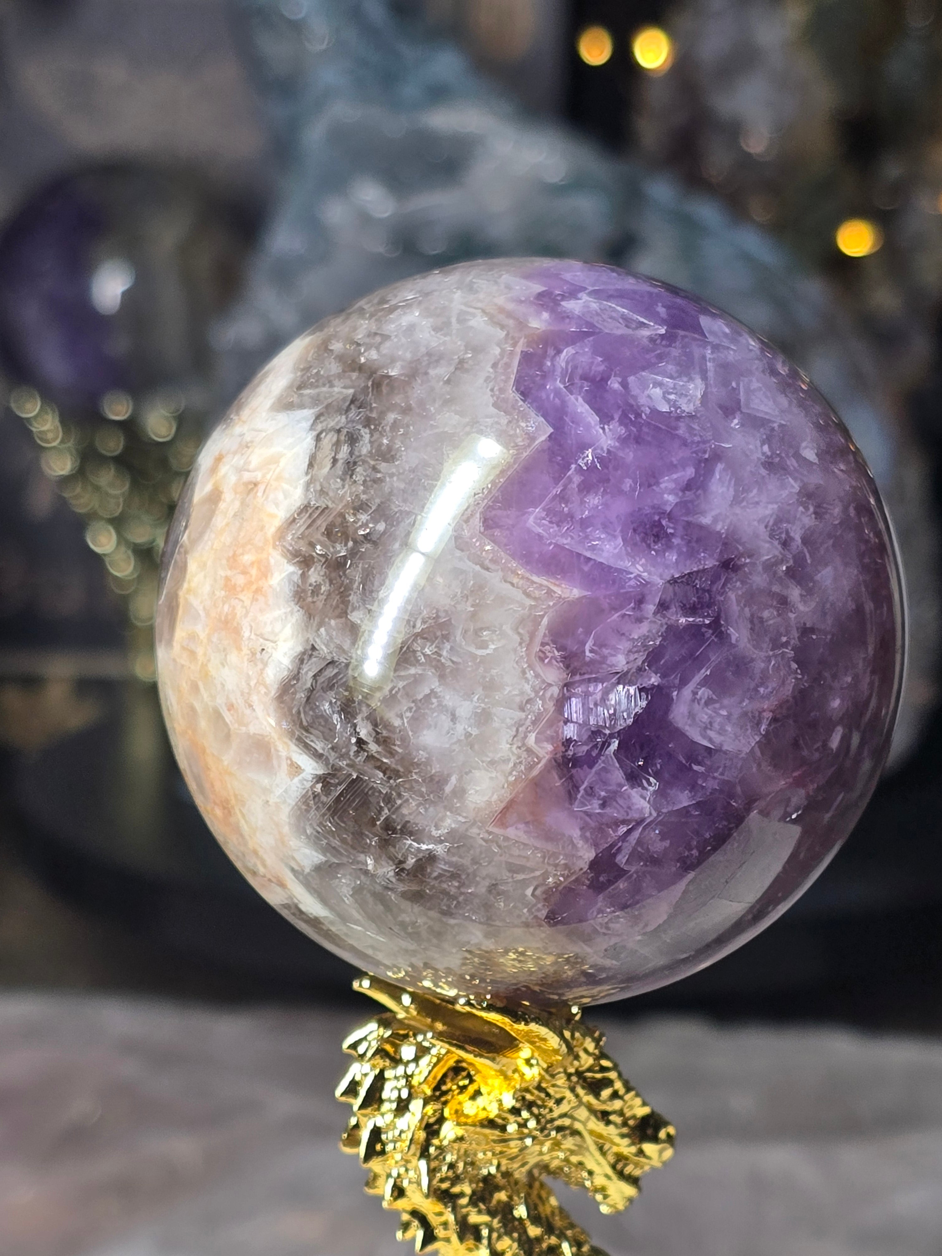 Amethyst & Mexican Agate Sphere #7