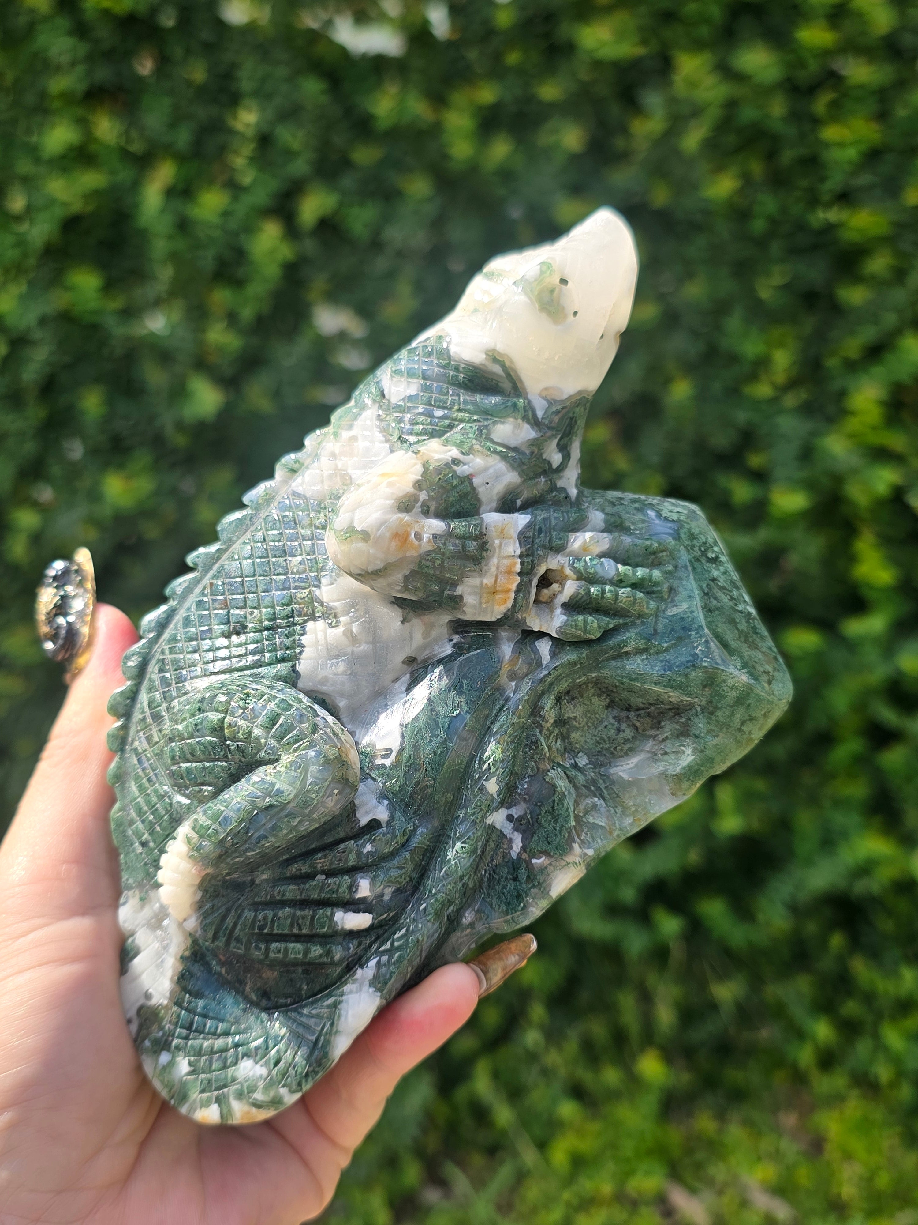 Moss Agate Lizard #2