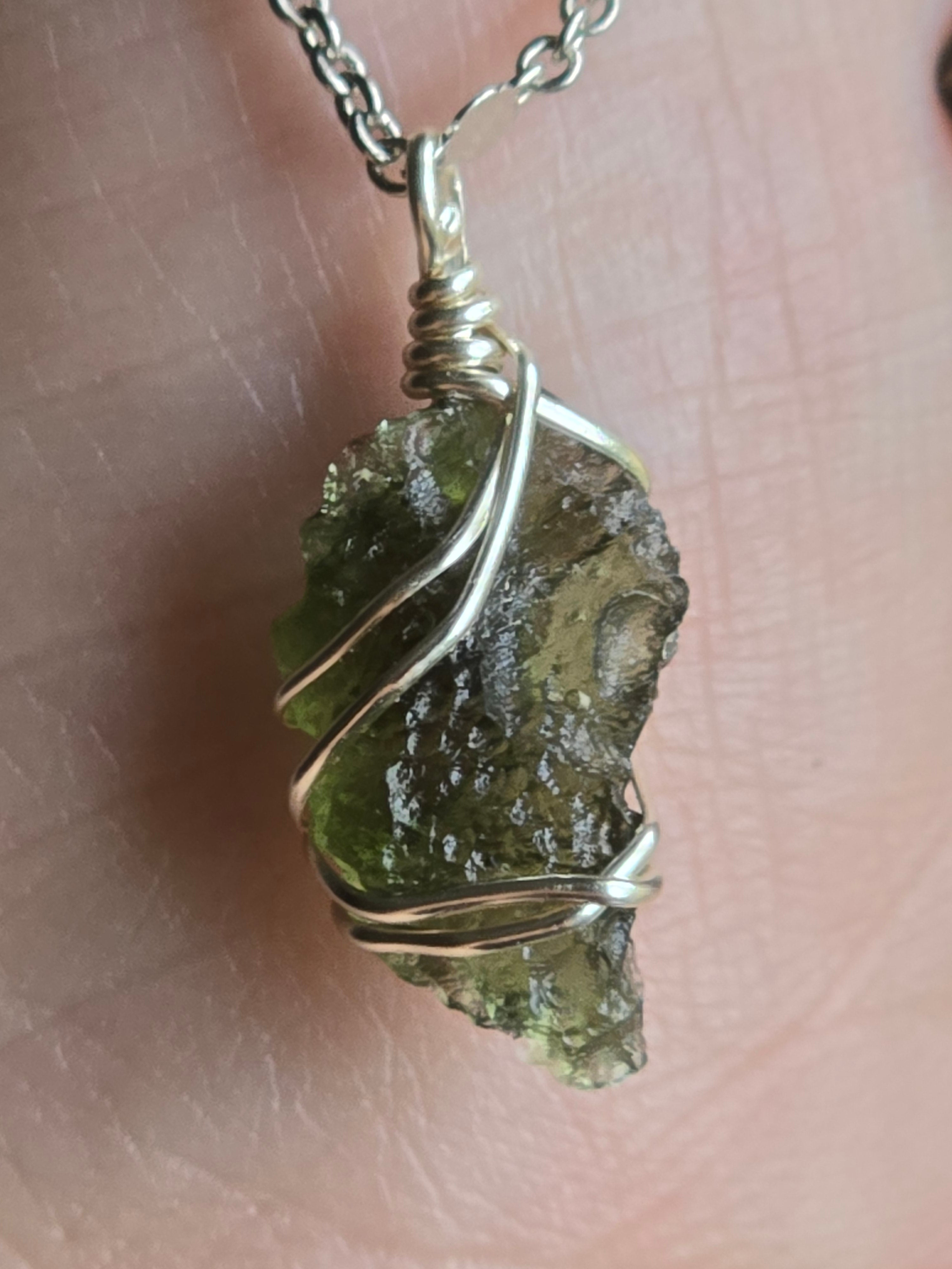 Moldavite Wing Necklace