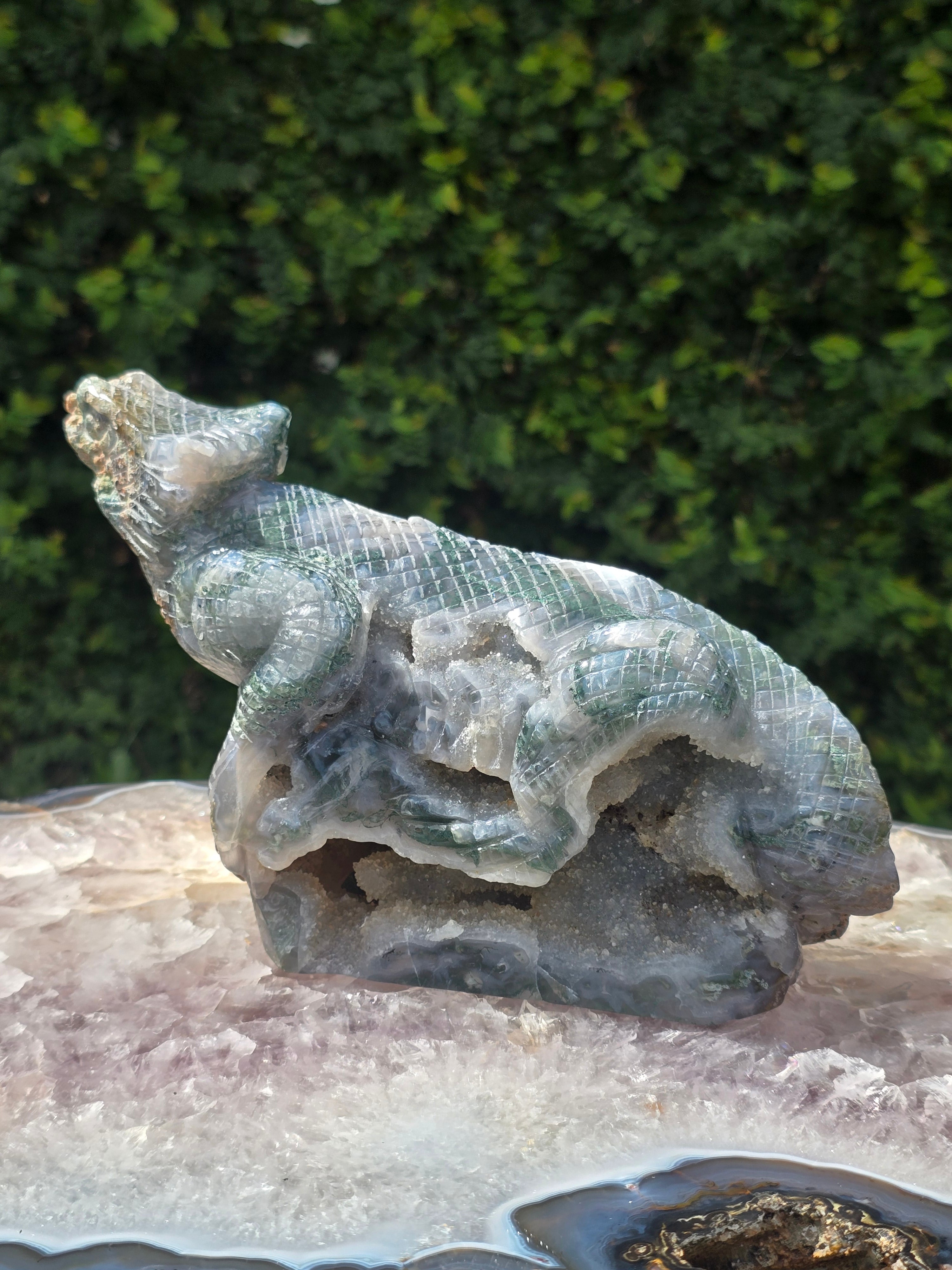 Moss Agate Lizard #10