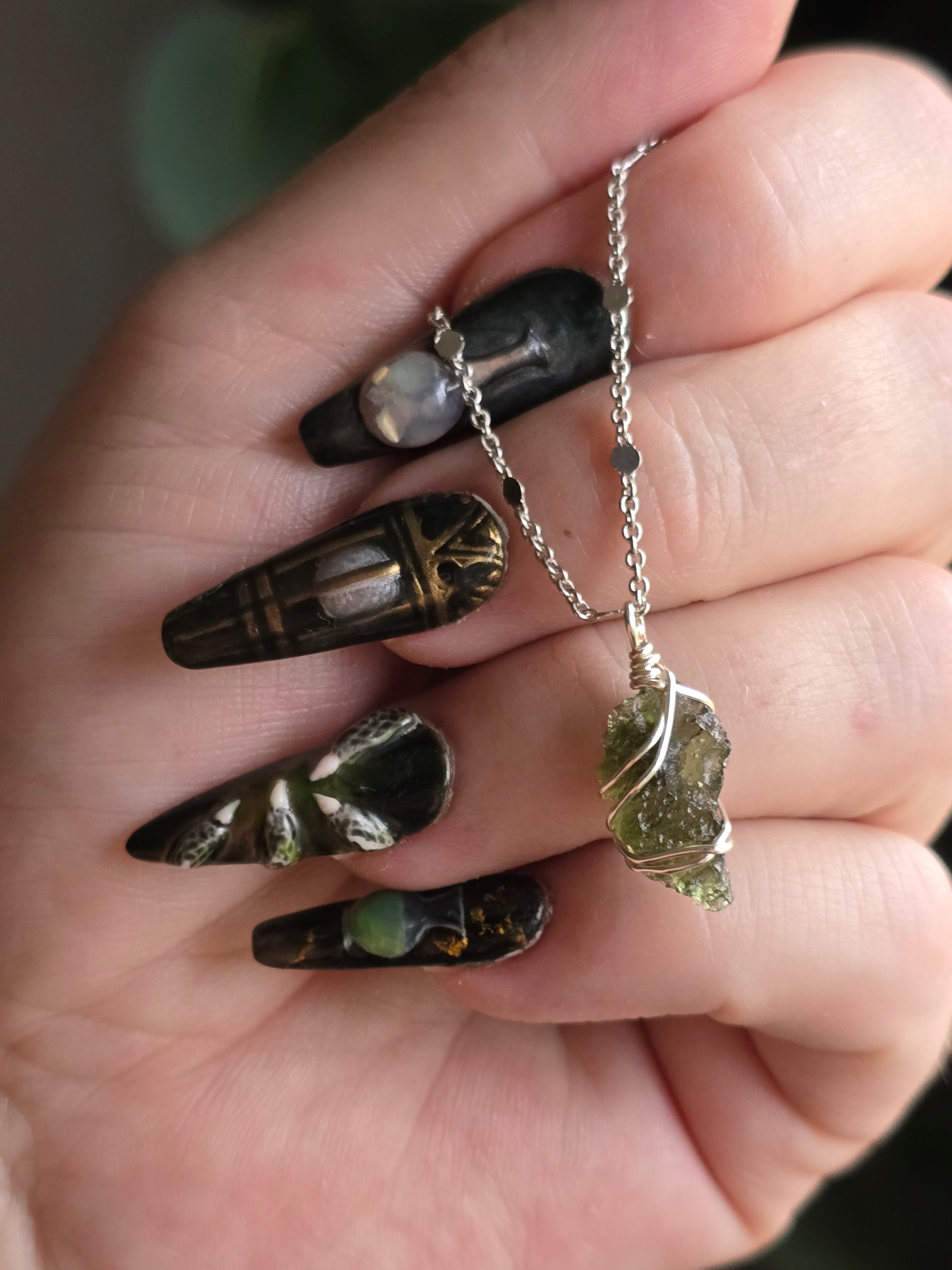 Moldavite Wing Necklace