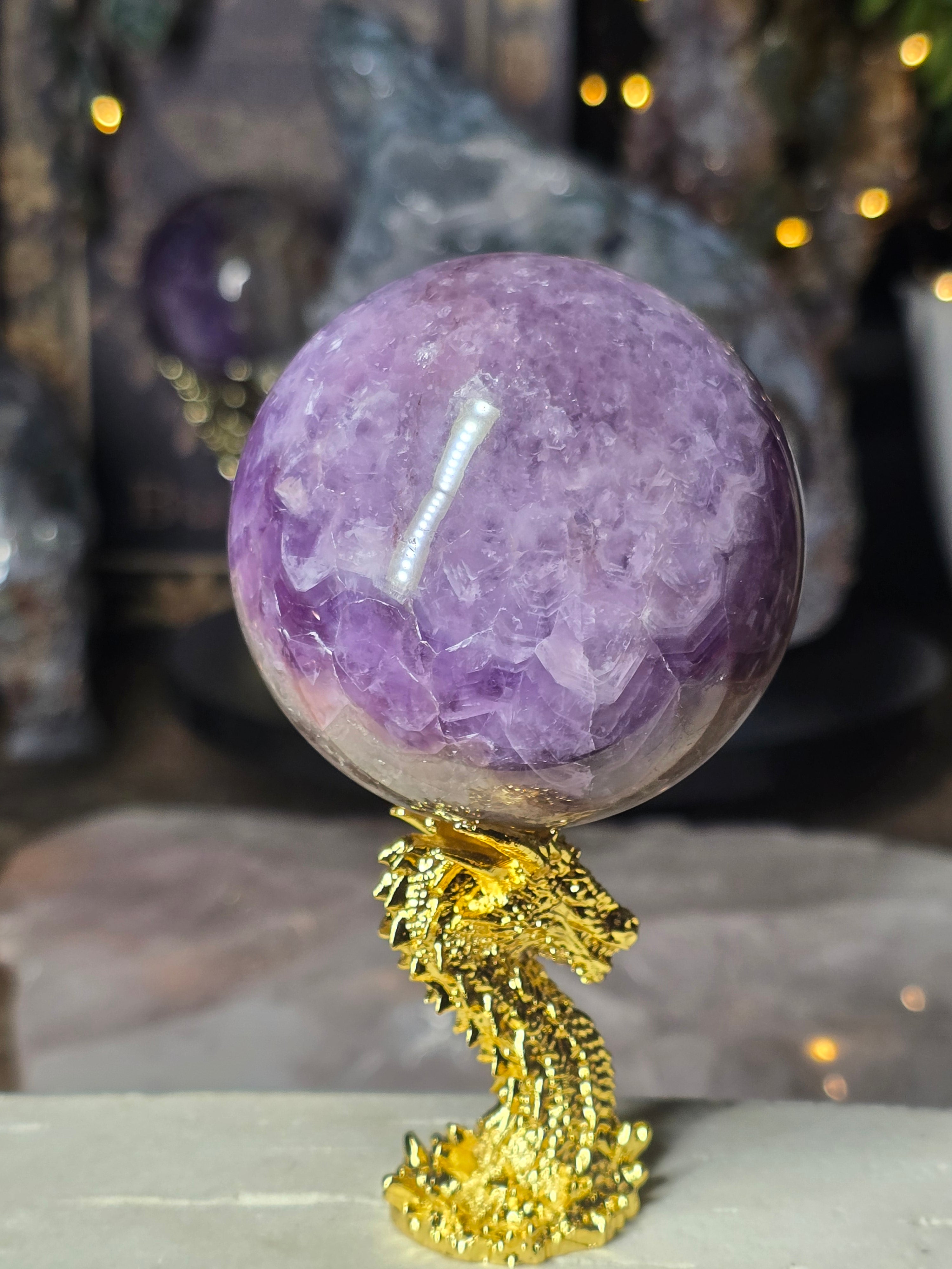 Amethyst & Mexican Agate Sphere #7