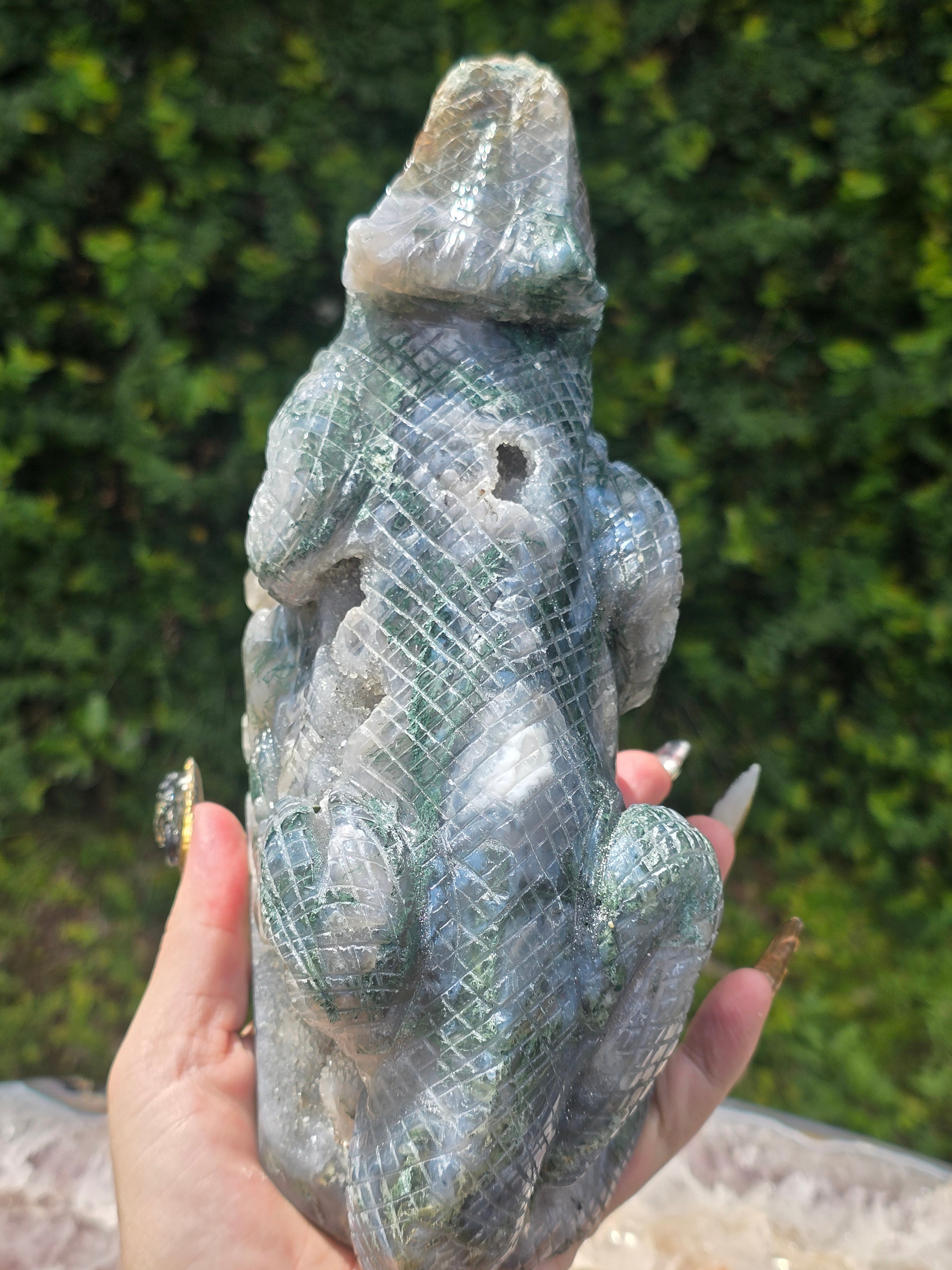 Moss Agate Lizard #10