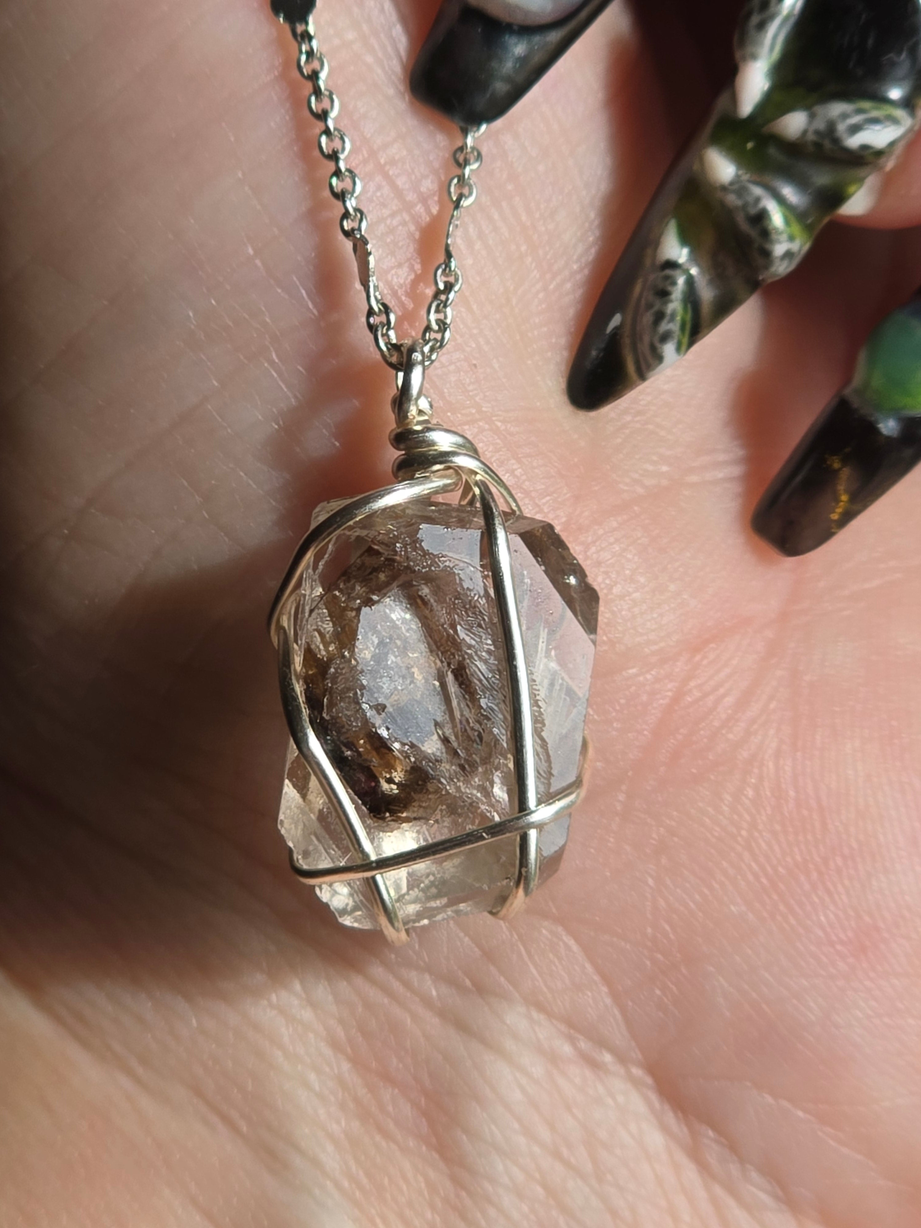 Phantom Inclusion Pakimer Diamond Necklace