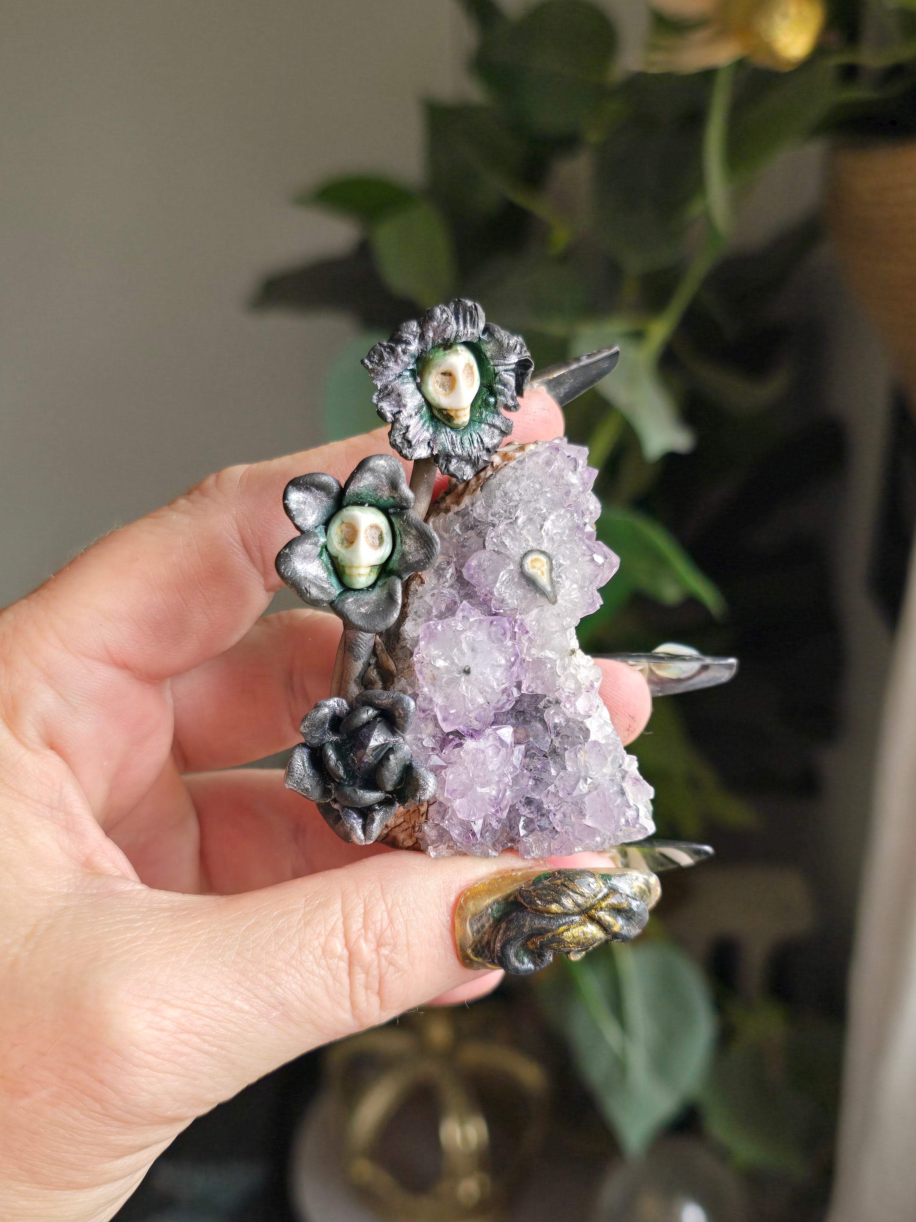 Rainbow Flower Amethyst Oddity