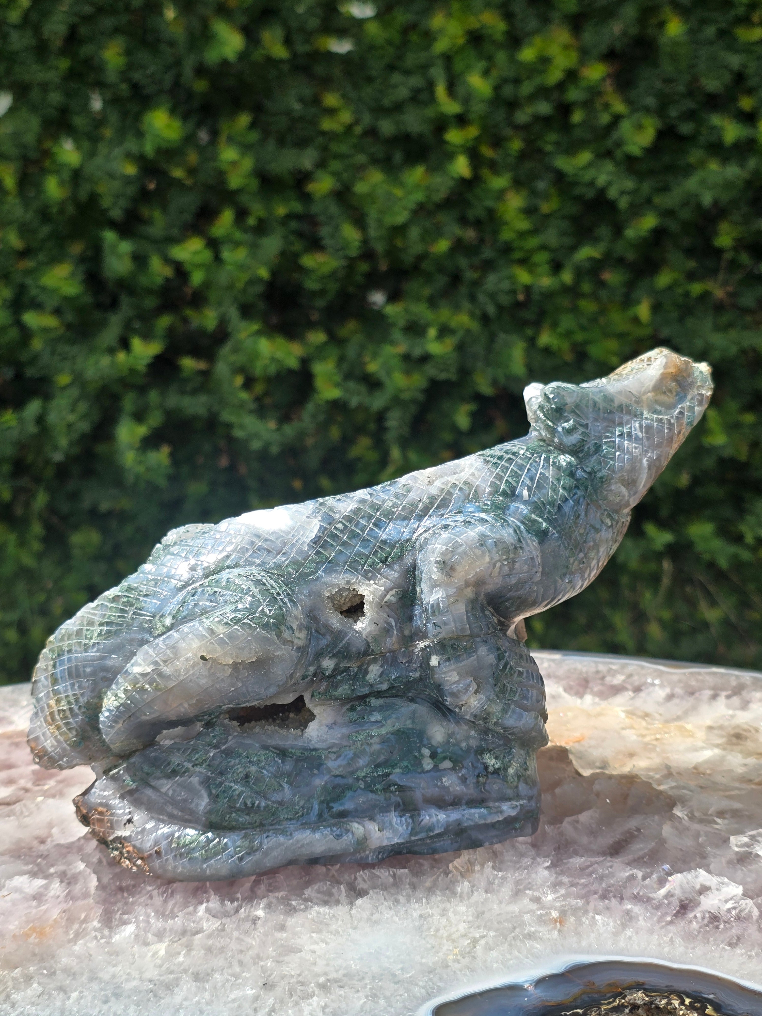 Moss Agate Lizard #10