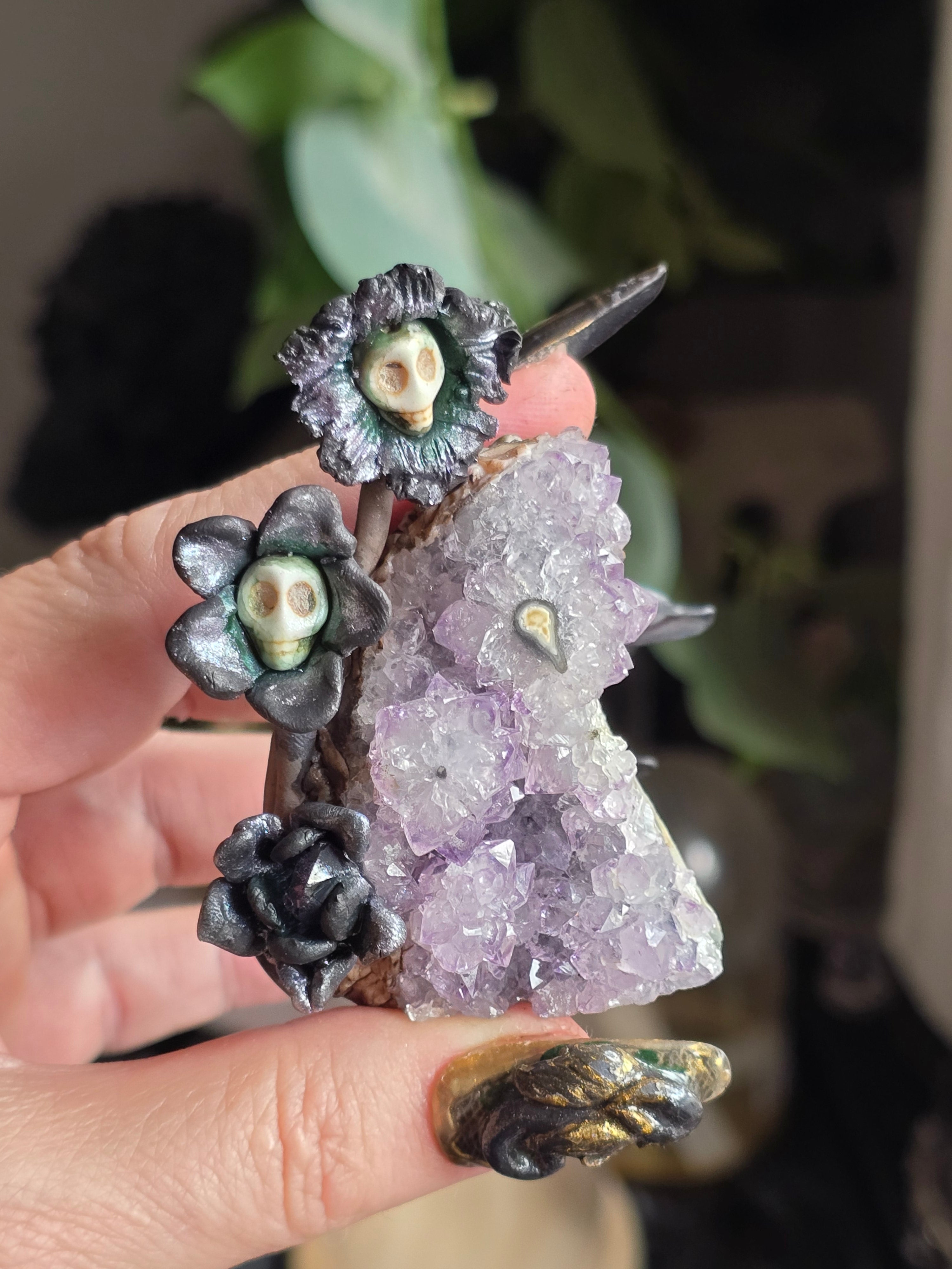 Rainbow Flower Amethyst Oddity