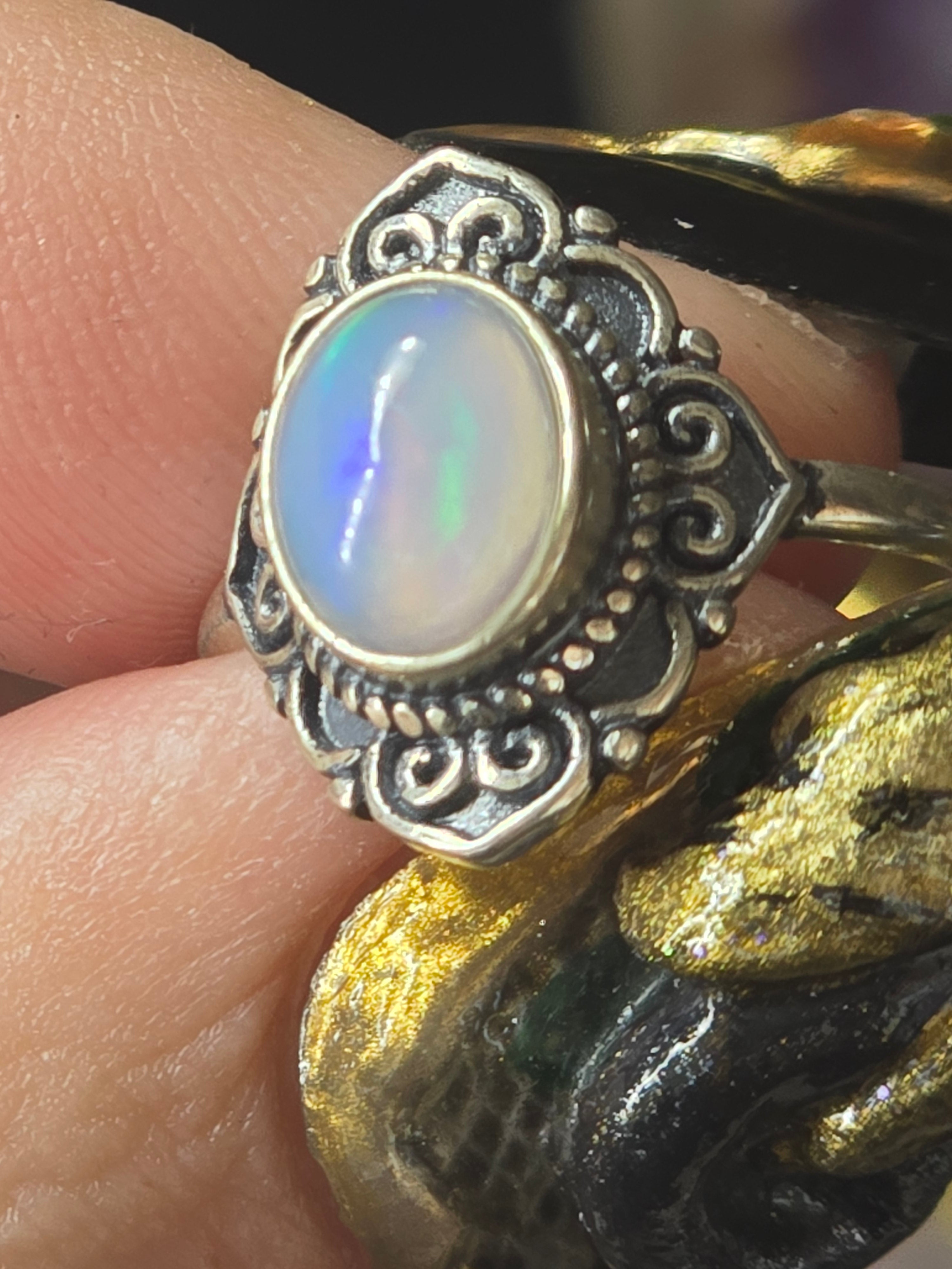 Ethiopian Opal Adustable Sterling Silver