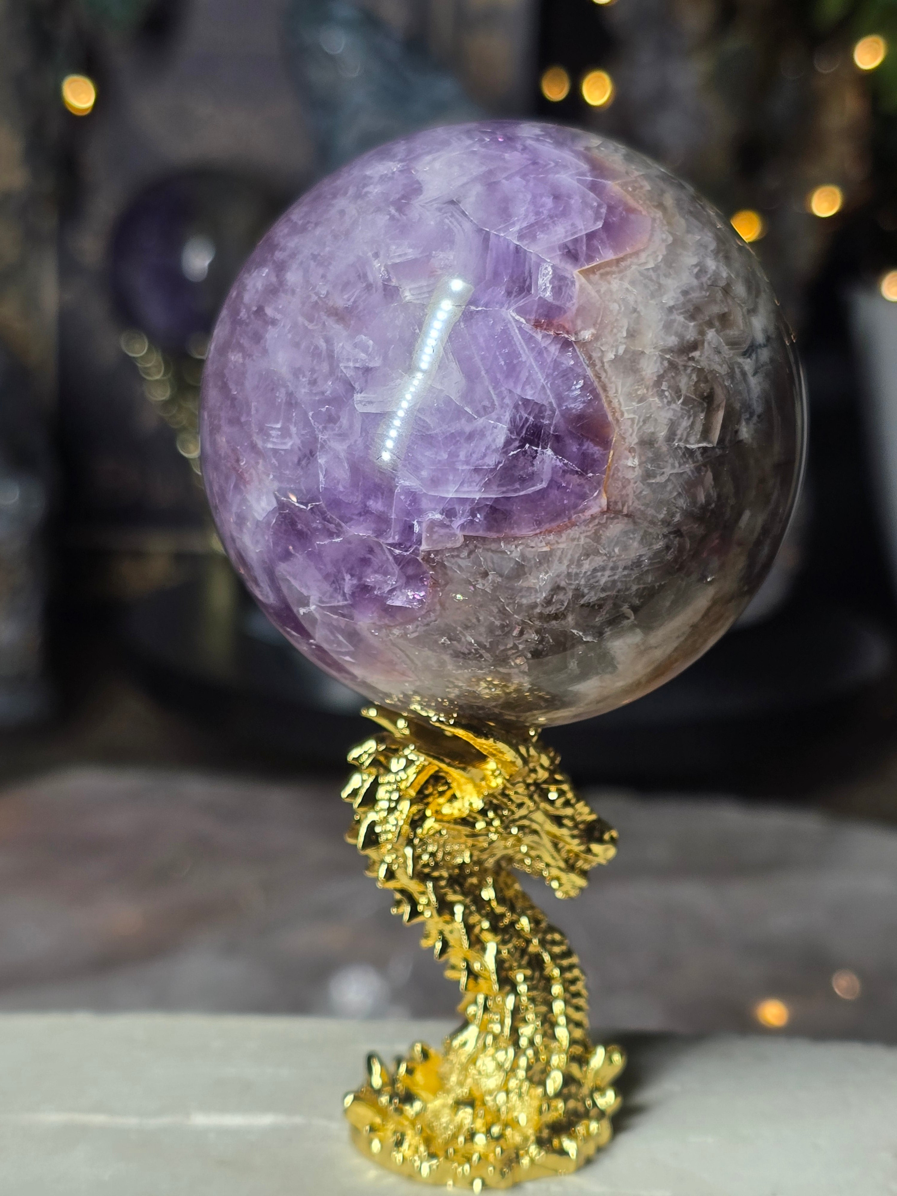 Amethyst & Mexican Agate Sphere #7