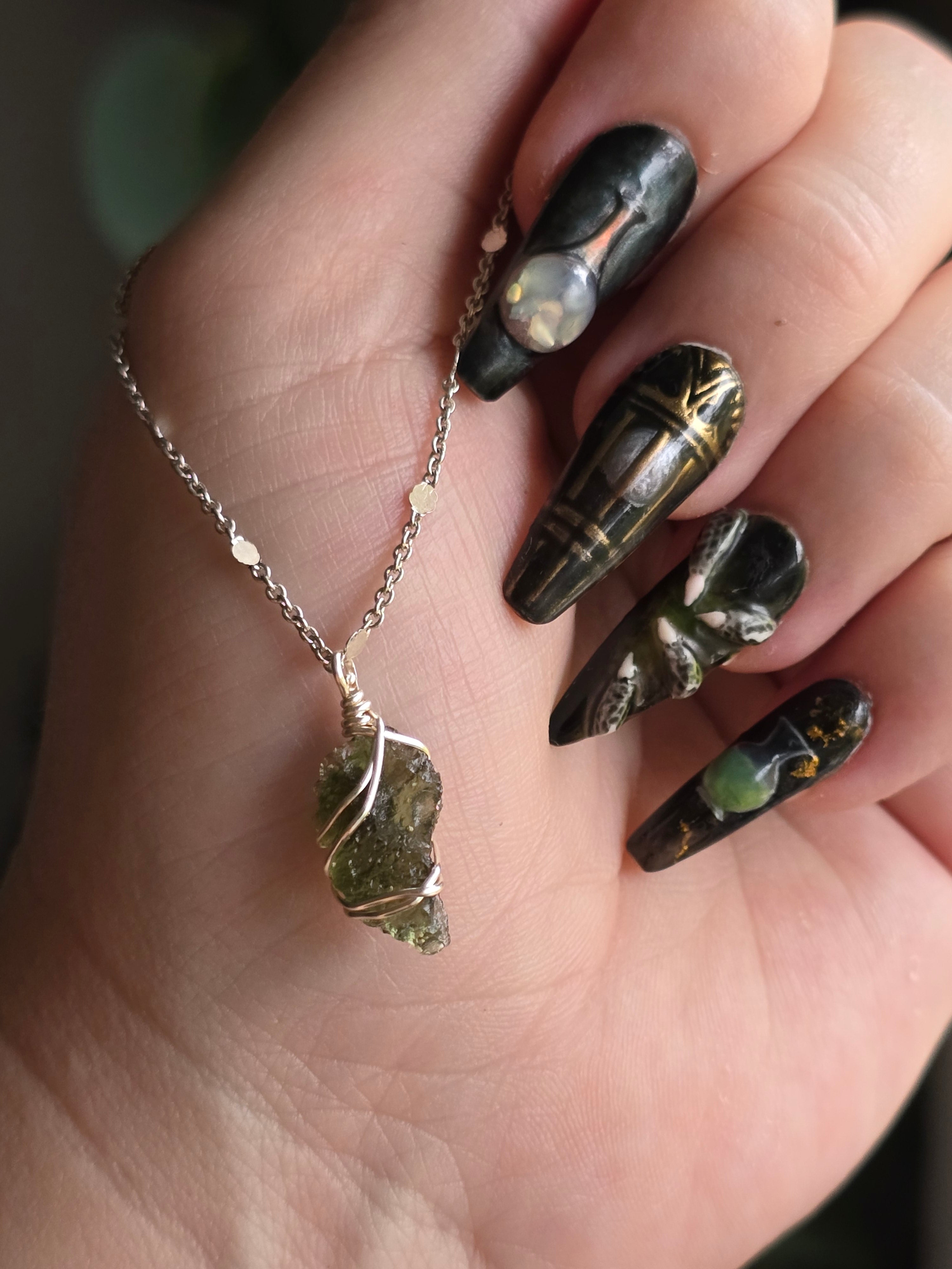 Moldavite Wing Necklace