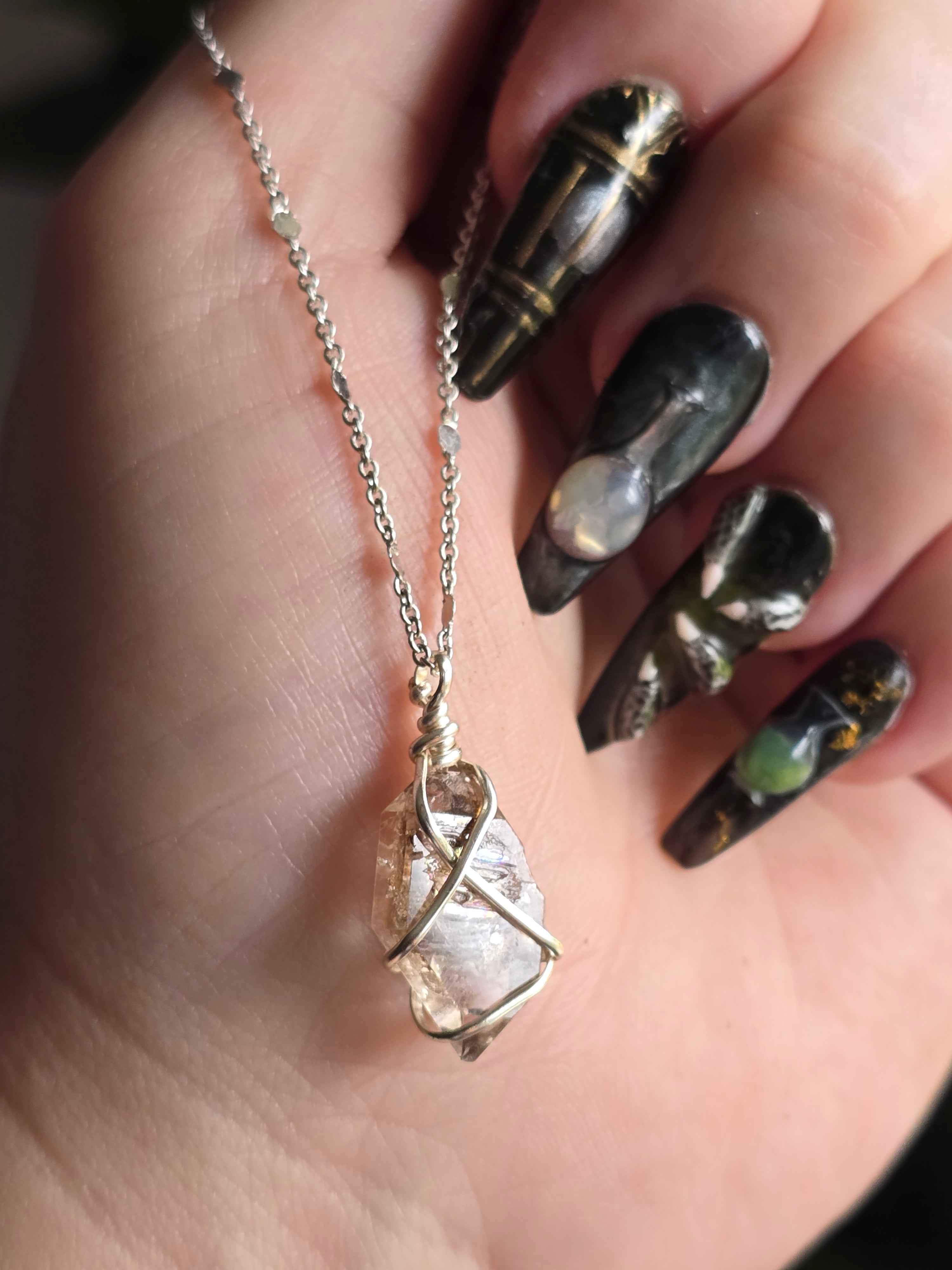 Rainbow Inclusion Pakimer Diamond Necklace