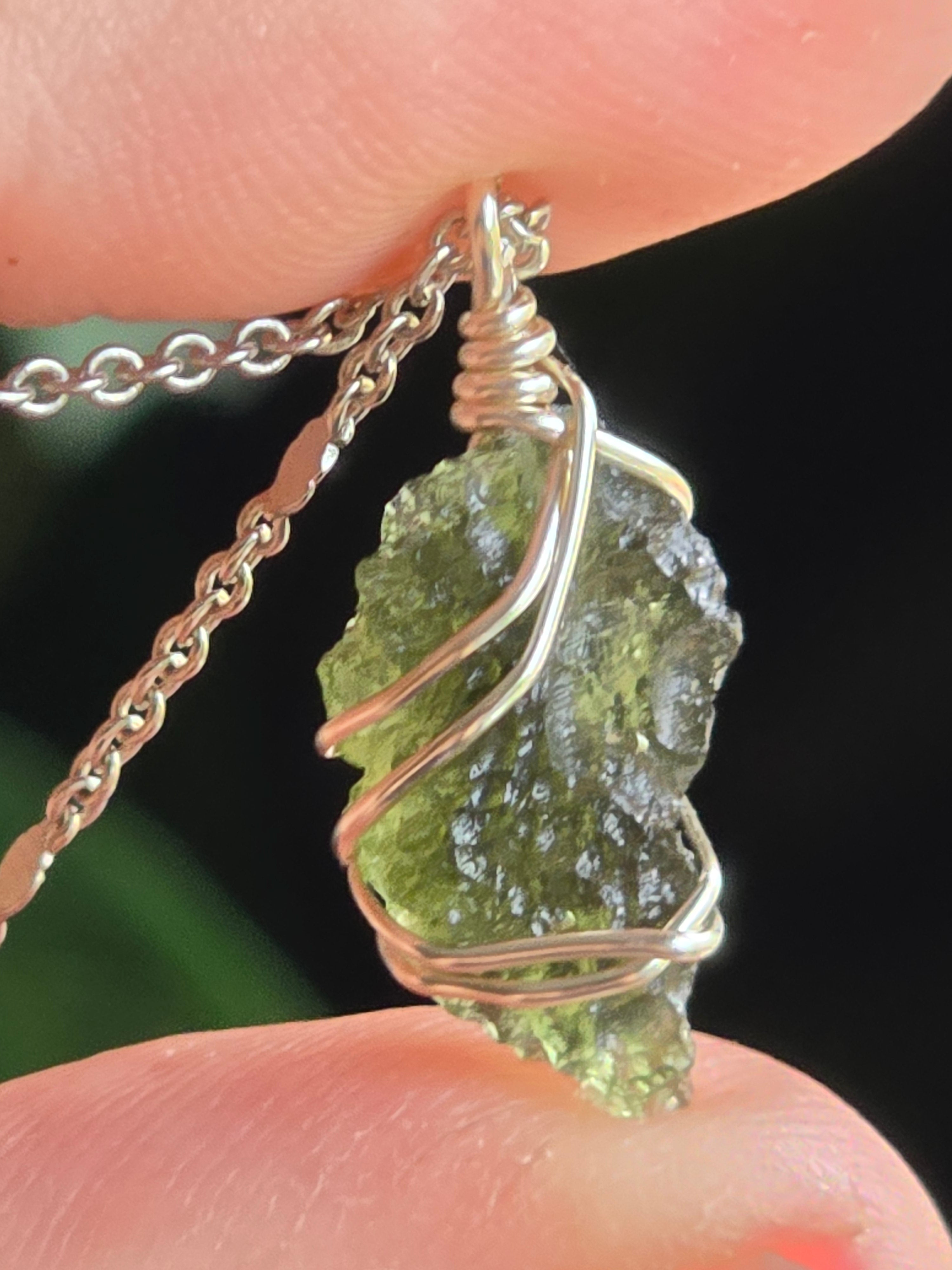 Moldavite Wing Necklace