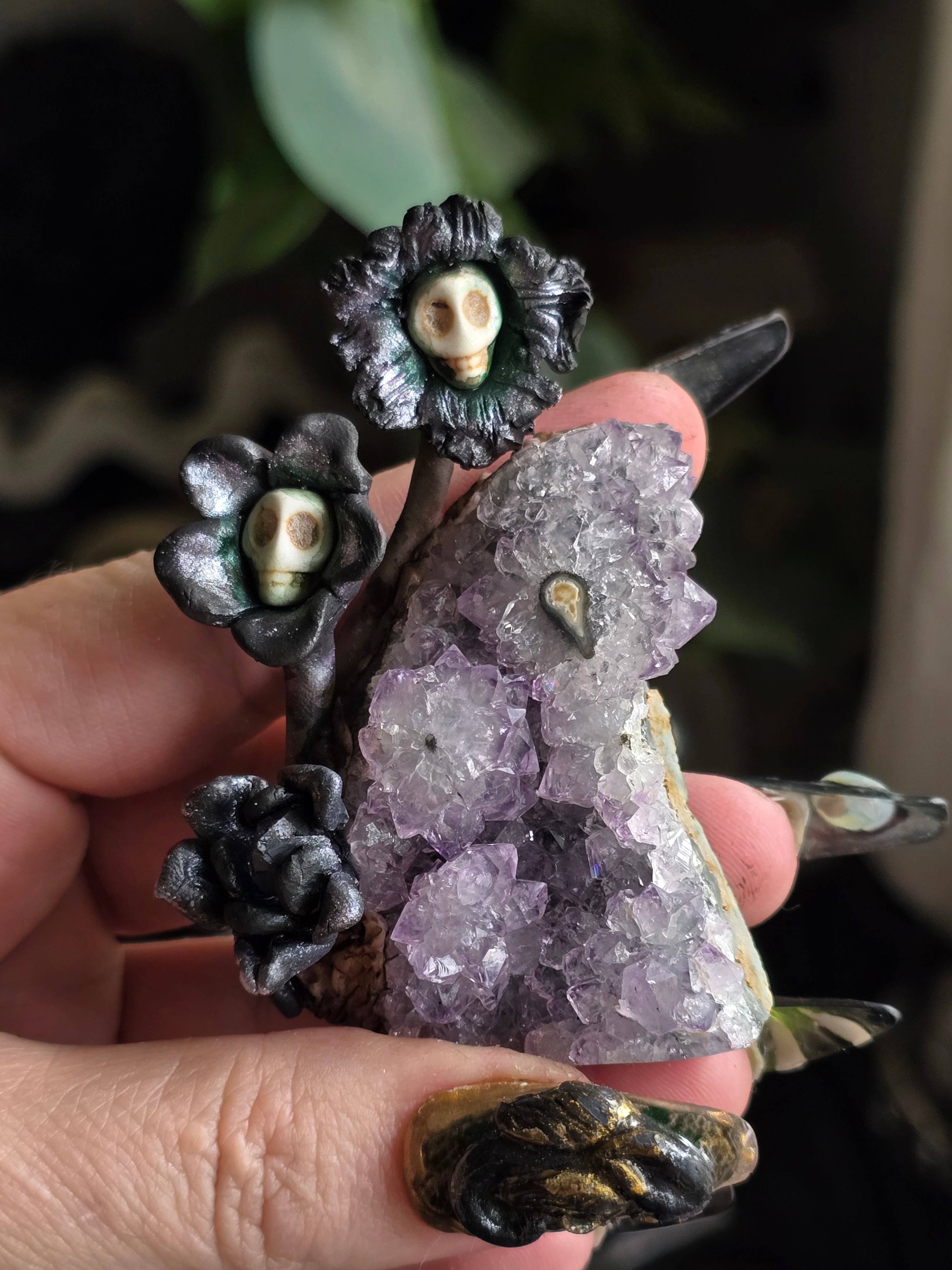 Rainbow Flower Amethyst Oddity