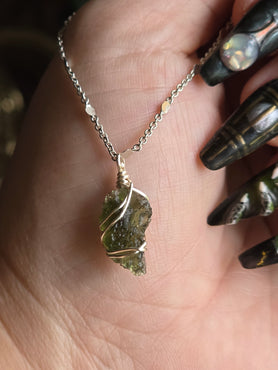 Moldavite Wing Necklace