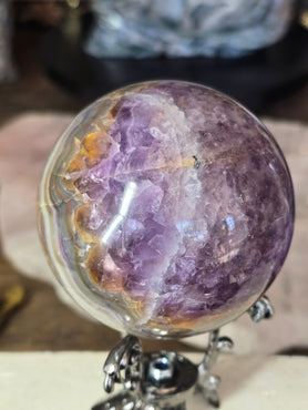 Amethyst & Mexican Agate Sphere #1