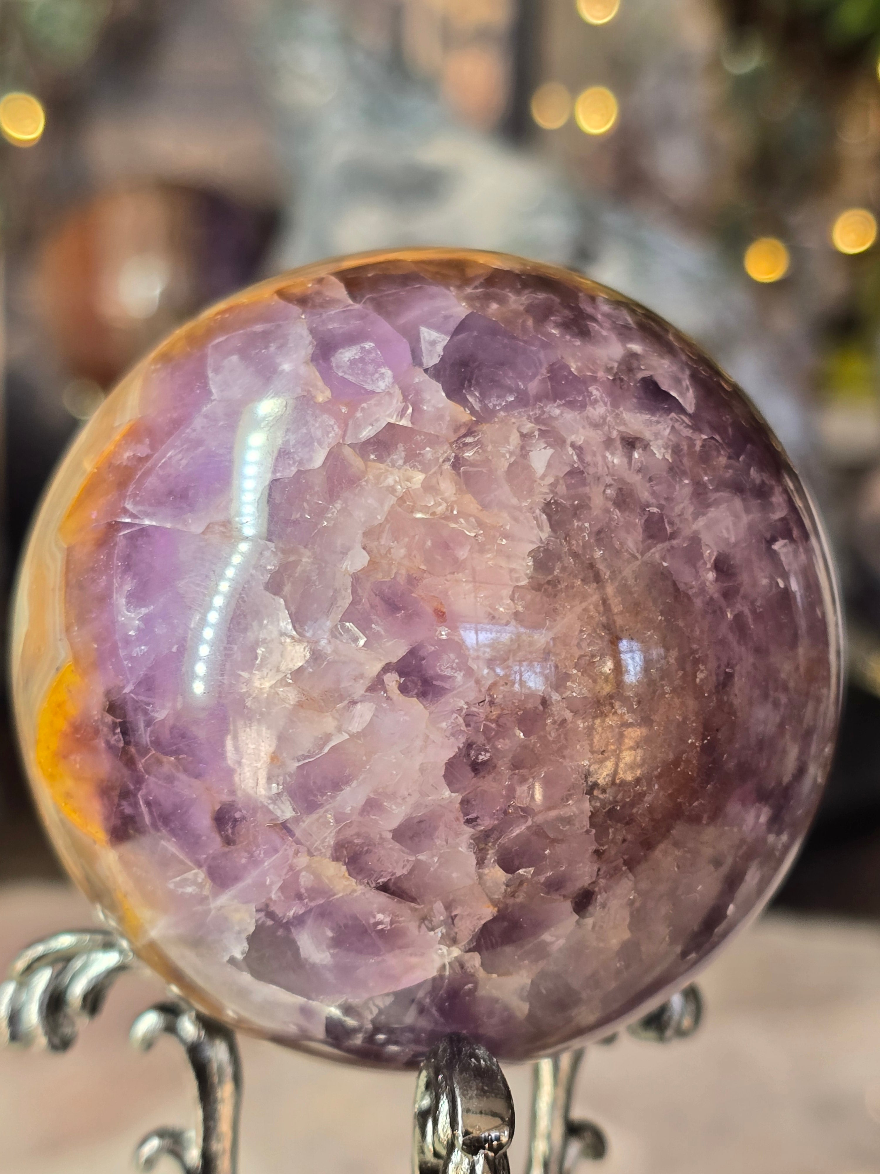 Amethyst & Mexican Agate Sphere #2